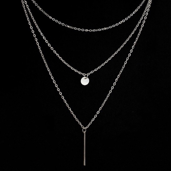 Boho Multilayer Coin and Bar Necklace - Picture 7 of 8